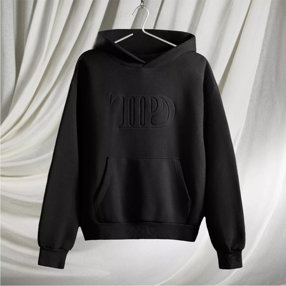 Taylor Swift Tops - Taylor Swift Tortured Poet Department Black Embossed Hoodie Medium